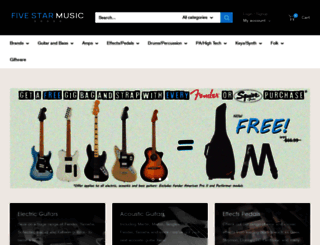 fivestarmusic.com.au screenshot
