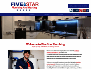 fivestarplumbingcleveland.com screenshot