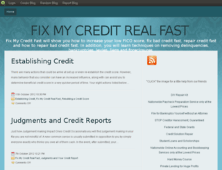 fixmycreditrealfast.blog.com screenshot