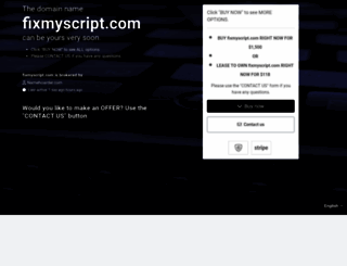fixmyscript.com screenshot