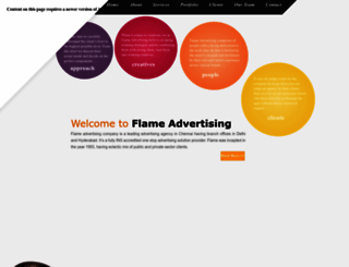 flameadvertising.in screenshot