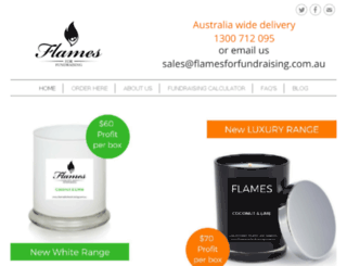flamesforfundraising.com.au screenshot