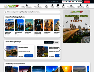 flamingotravels.co.in screenshot