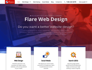 flarewebdesign.com screenshot
