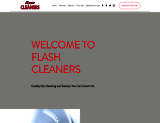 flashdrycleaners.com screenshot
