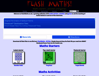 flashmaths.co.uk screenshot