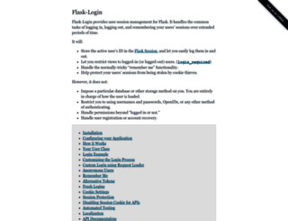 flask-login.readthedocs.org screenshot