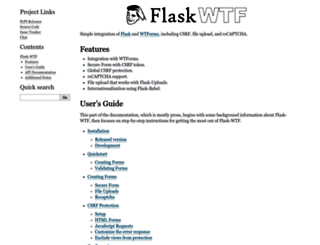 flask-wtf.readthedocs.org screenshot