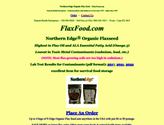 flaxfood.com screenshot