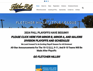 fletcherhillslittleleague.com screenshot