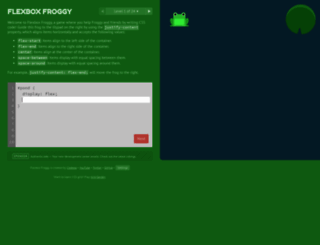 flexboxfroggy.com screenshot
