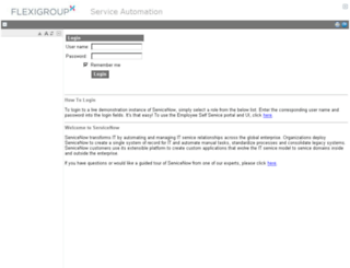 flexigroup.service-now.com screenshot