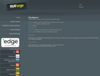 flexreport.riaforge.org screenshot