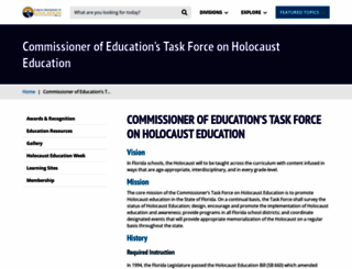 flholocausteducationtaskforce.org screenshot