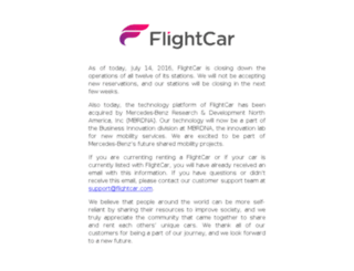 flightcar.com screenshot