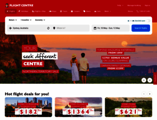 flightcentre.com.au screenshot