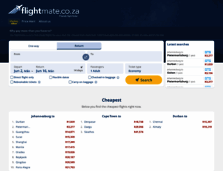 flightmate.co.za screenshot