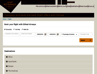 flights.etihad.com screenshot