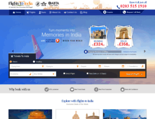 flightstoindia.co.uk screenshot
