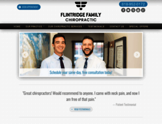 flintridgefamilychiropractic.com screenshot