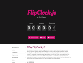 flipclockjs.com screenshot