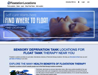 floatationlocations.com screenshot