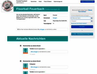 floorballfeuerbach.kadermanager.de screenshot