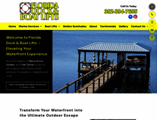 floridadockandboatlifts.com screenshot