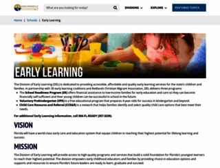 floridaearlylearning.com screenshot