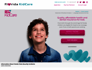 floridakidcare.org screenshot