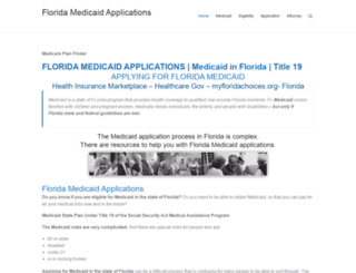 floridamedicaidapplications.com screenshot
