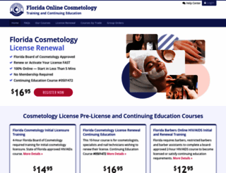 floridaonlinecosmetology.com screenshot