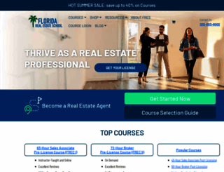 floridarealestateschool.com screenshot