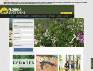 floridastateparks.reserveamerica.com screenshot