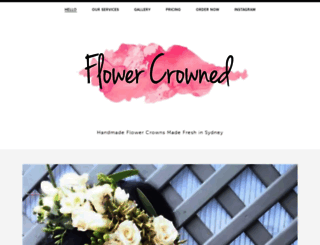 flowercrowned.com.au screenshot