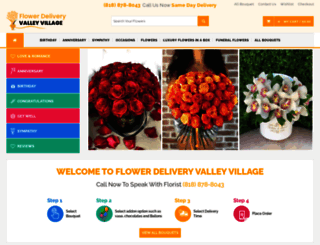 flowerdeliveryvalleyvillage.com screenshot