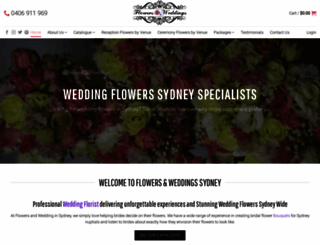 flowersandweddings.com.au screenshot