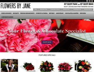 flowersbyjane.com.au screenshot