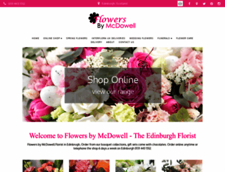 flowersbymcdowell.com screenshot