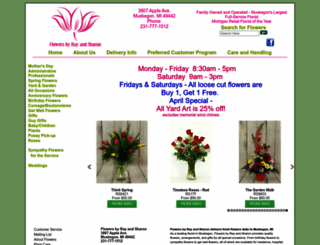 flowersbyrayandsharon.com screenshot