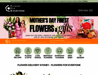 flowersforeveryone.com.au screenshot