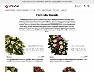 flowersforfunerals.co.uk screenshot
