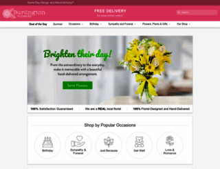 flowersinburlington.com screenshot
