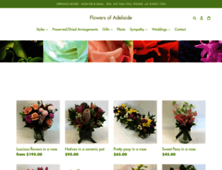 flowersofadelaide.com.au screenshot