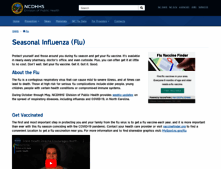 flu.nc.gov screenshot