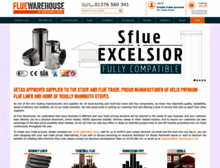 flue-warehouse.co.uk screenshot