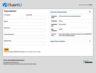 fluentu.refersion.com screenshot