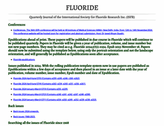 fluorideresearch.org screenshot