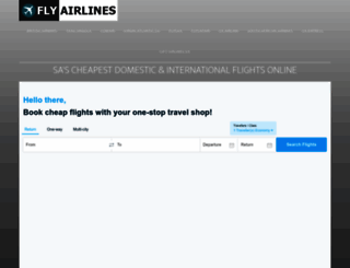 flyairlines.co.za screenshot