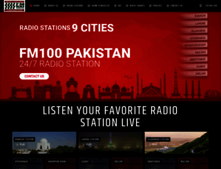 fm100pakistan.com screenshot